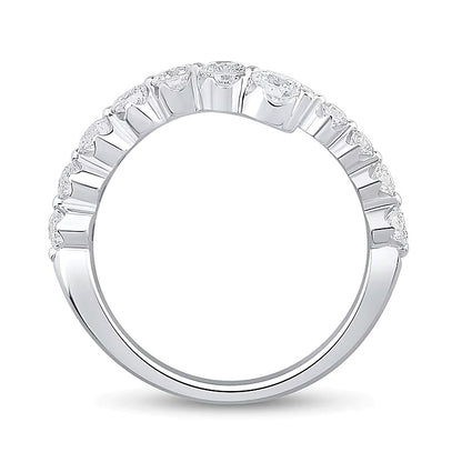 1.0 CT. TW Lab-Grown Diamond Bypass Ring in 10K White Gold (F/VS2)