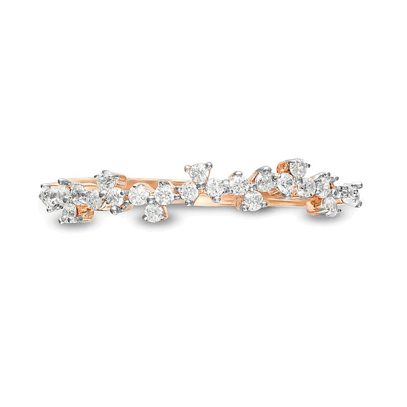 0.25 CT. TW Diamond Scatter Anniversary Band in 10K Rose Gold