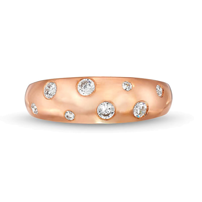 0.25 CT. TW Diamond Bubbles Band in 10K Rose Gold