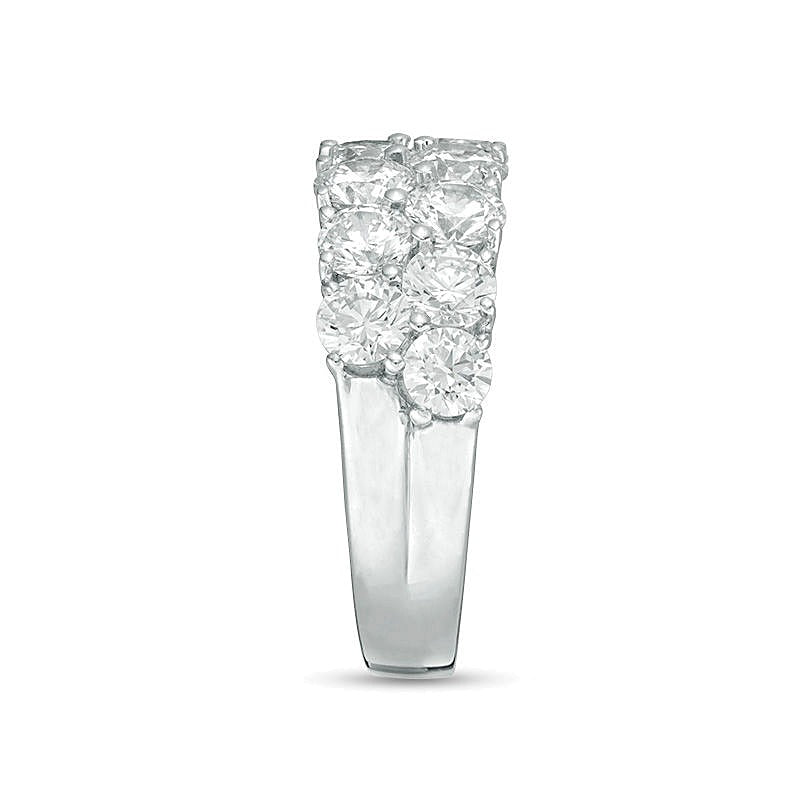 4.0 CT. TW Diamond Double Row Anniversary Band in 10K White Gold