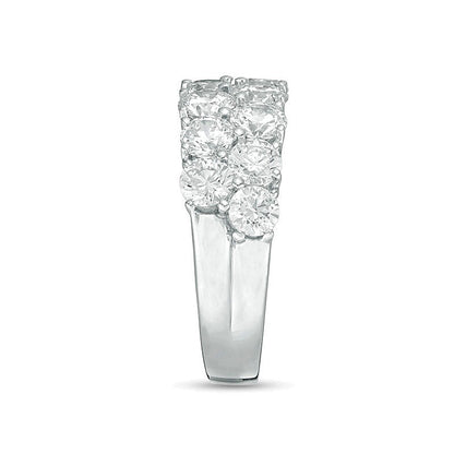 4.0 CT. TW Diamond Double Row Anniversary Band in 10K White Gold