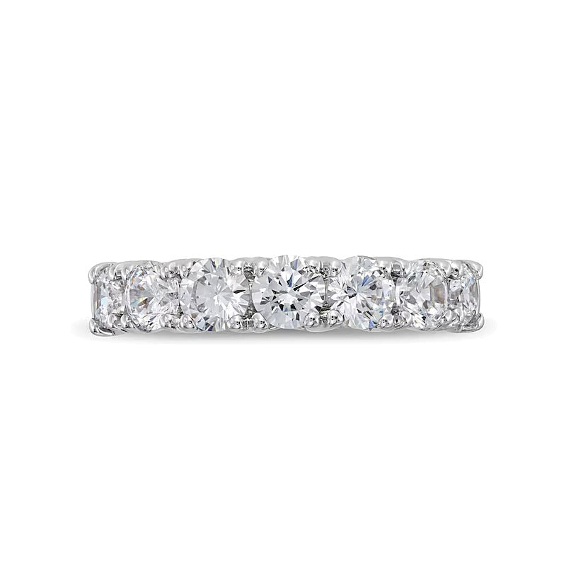 1.5 CT. TW Seven Stone Lab-Grown Diamond Anniversary Band in 14K White Gold (F/SI2)