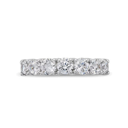 1.5 CT. TW Seven Stone Lab-Grown Diamond Anniversary Band in 14K White Gold (F/SI2)