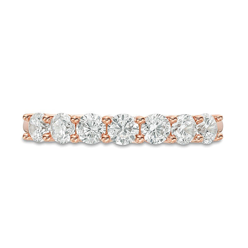 1.0 CT. TW Diamond Seven Stone Anniversary Band in 10K Rose Gold