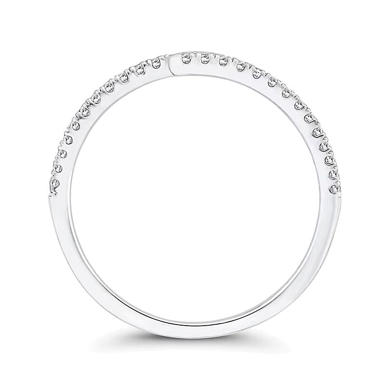0.17 CT. TW Diamond Lightning Bolt Ring in 10K White Gold