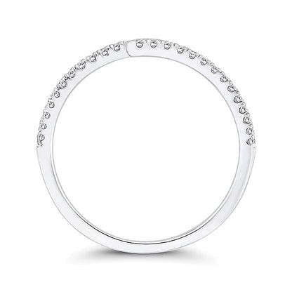 0.17 CT. TW Diamond Lightning Bolt Ring in 10K White Gold