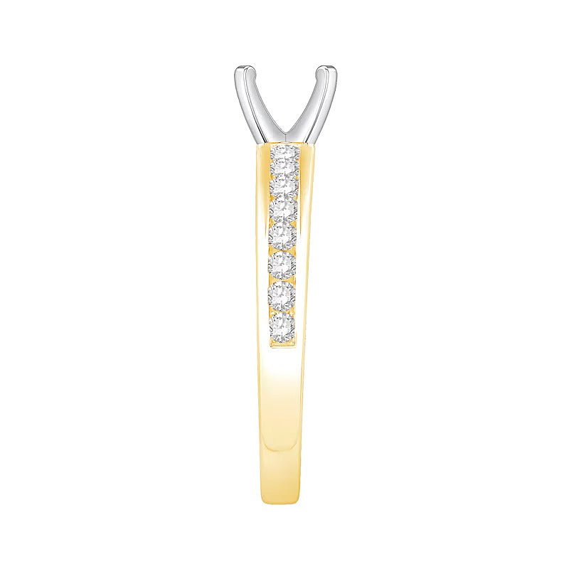 0.38 CT. TW Channel-Set Diamond Solitaire Semi Mount in 14K Gold