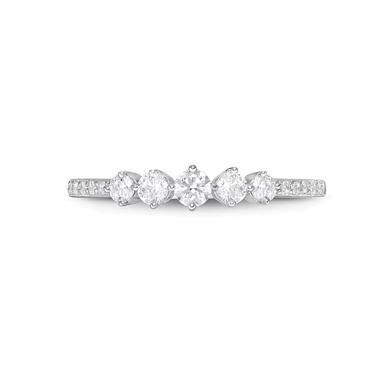 0.33 CT. TW Diamond Five Stone Anniversary Band in 10K White Gold