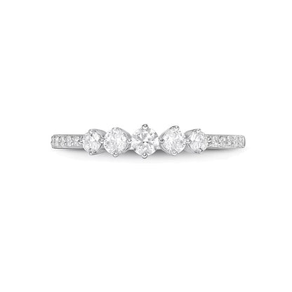 0.33 CT. TW Diamond Five Stone Anniversary Band in 10K White Gold