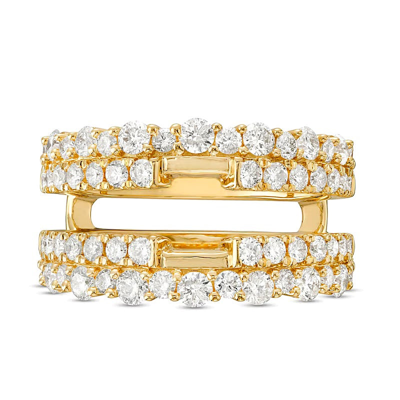 1.5 CT. TW Diamond Double Row Solitaire Enhancer in 14K Gold