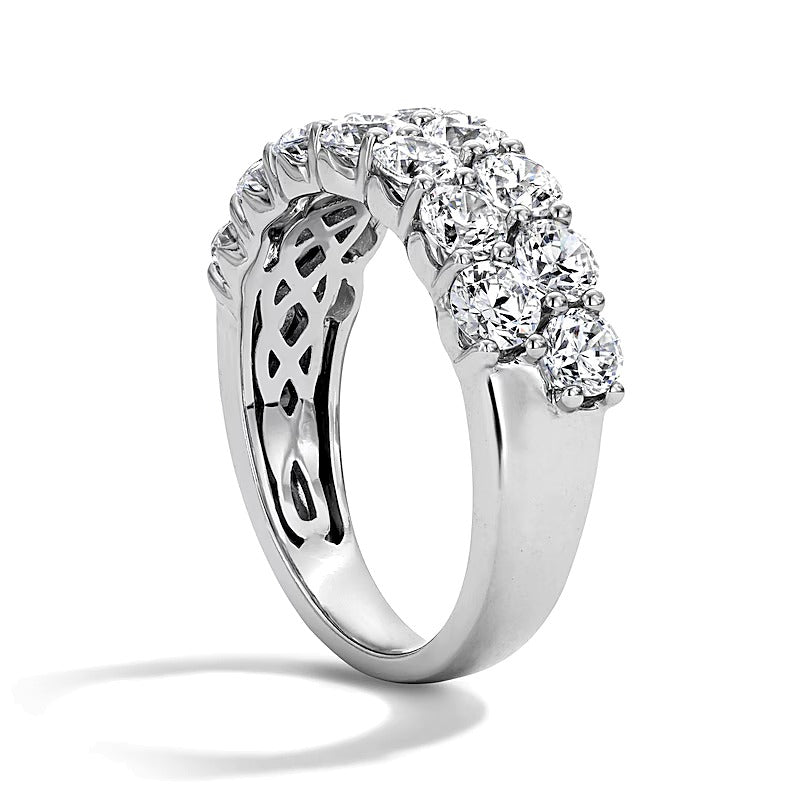 2.5 CT. TW Lab-Grown Diamond Two-Row Anniversary Band in 10K White Gold (F/VS2)