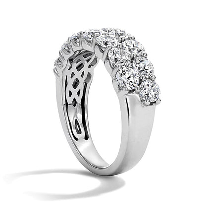 2.5 CT. TW Lab-Grown Diamond Two-Row Anniversary Band in 10K White Gold (F/VS2)