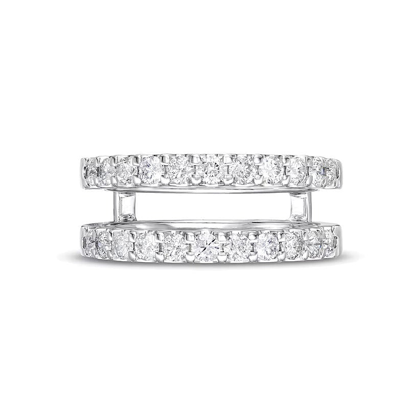 1.0 CT. TW Diamond-Lined Solitaire Enhancer in 14K White Gold