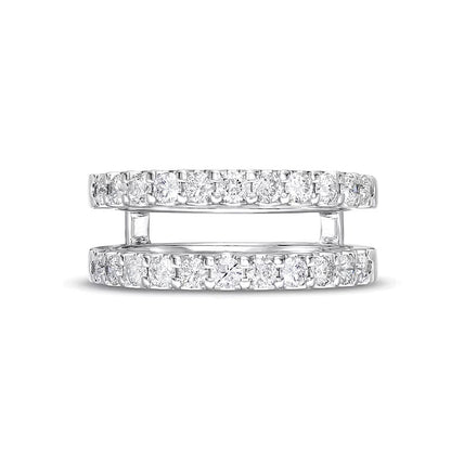 1.0 CT. TW Diamond-Lined Solitaire Enhancer in 14K White Gold