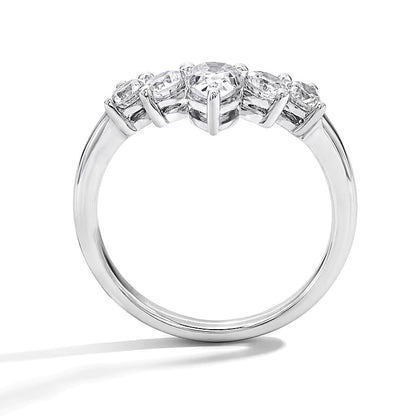 1.0 CT. TW Pear-Shaped Lab-Grown Diamond Solitaire Enhancer Ring in 14K White Gold (F/VS2)