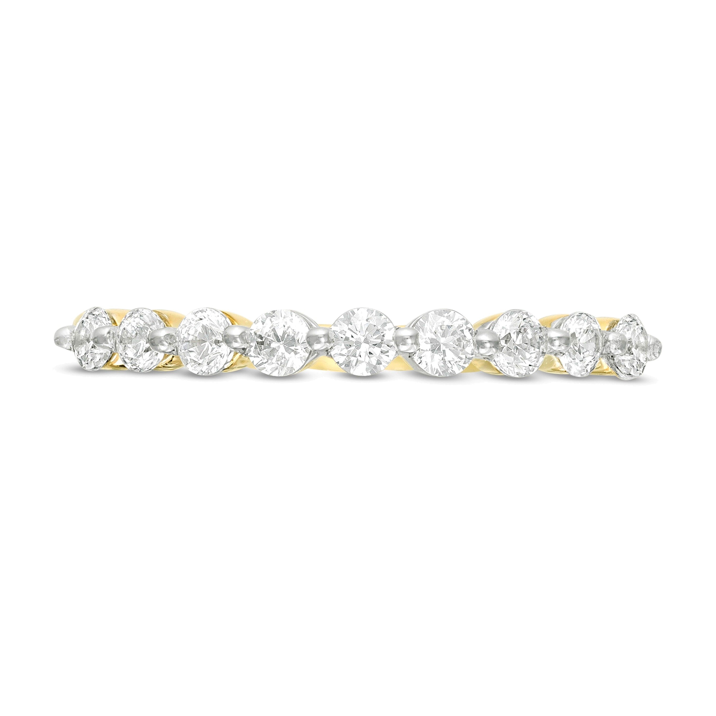 0.38 CT. TW Diamond Nine Stone Anniversary Band in 10K Gold
