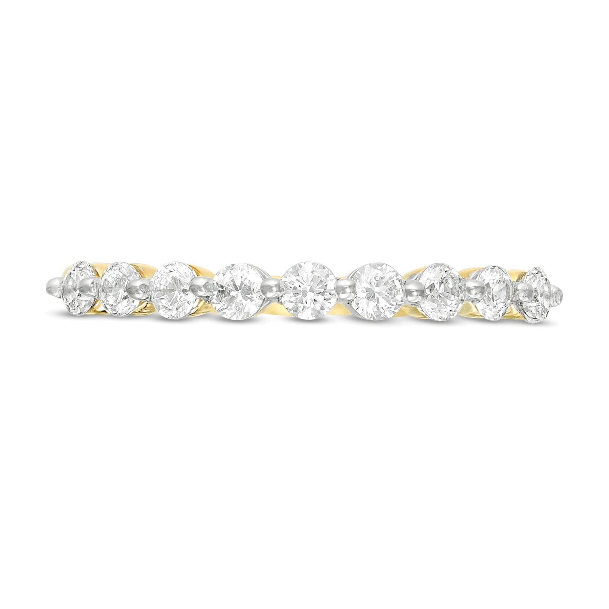 0.38 CT. TW Diamond Nine Stone Anniversary Band in 10K Gold