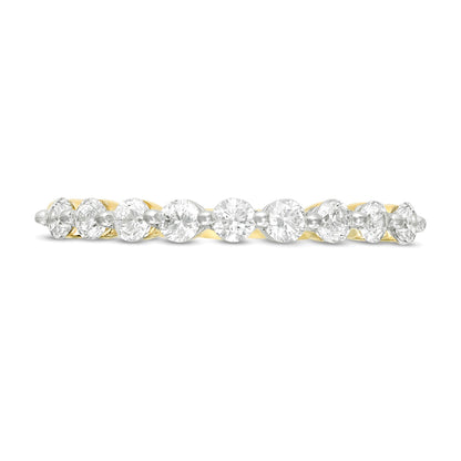 0.38 CT. TW Diamond Nine Stone Anniversary Band in 10K Gold