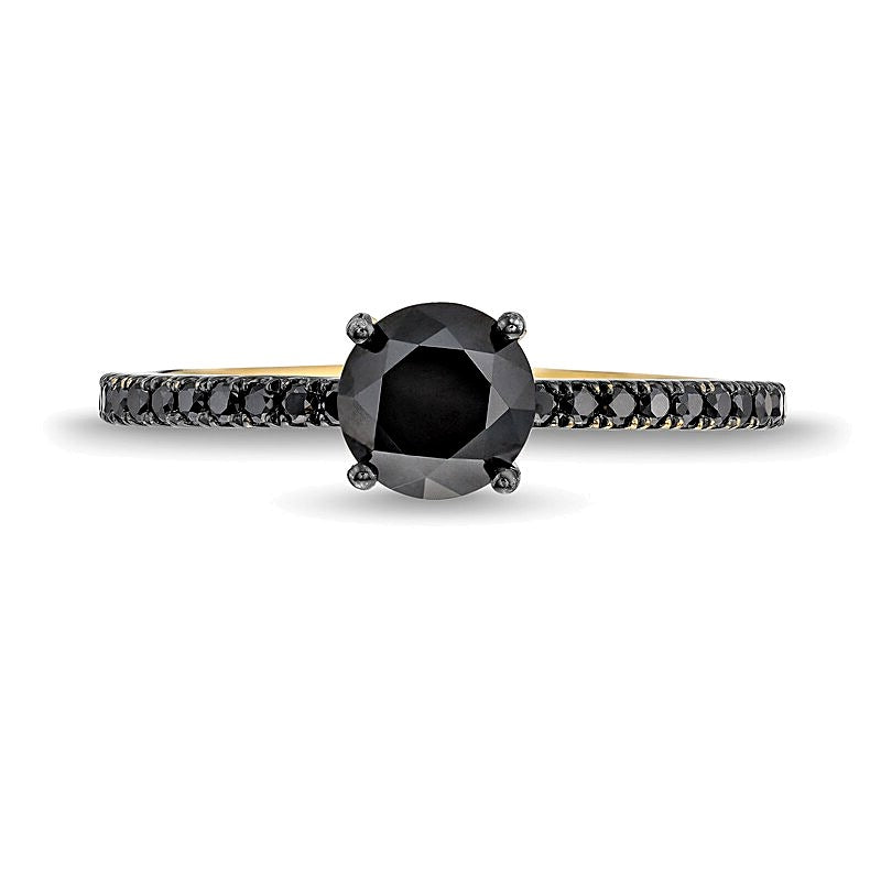 1.33 CT. TW Black Diamond Engagement Ring in 14K Gold