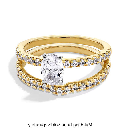 1.0 CT. TW Oval Lab-Grown Diamond Engagement Ring in 14K Gold (F/SI2)