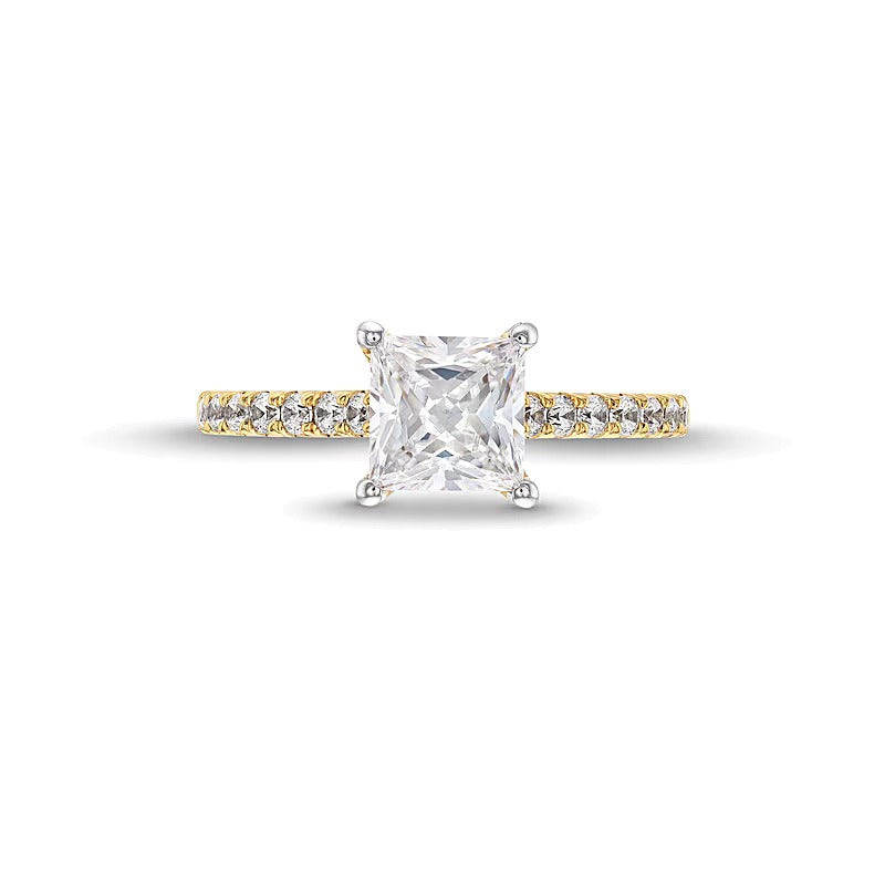 1.88 CT. Princess-Cut Lab-Grown Diamond Engagement Ring in 14K Gold (F/VS2)