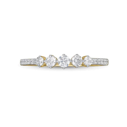 0.33 CT. TW Diamond Five Stone Anniversary Band in 10K Gold