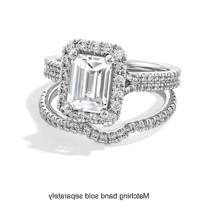 0.25 CT. TW Lab-Grown Diamond Contour Band in 14K White Gold (F/SI2)