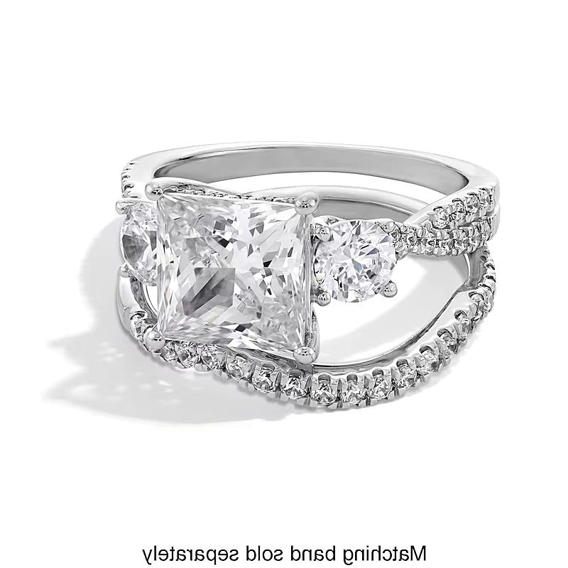 0.25 CT. TW Lab-Grown Diamond Contour Band in 14K White Gold (F/SI2)
