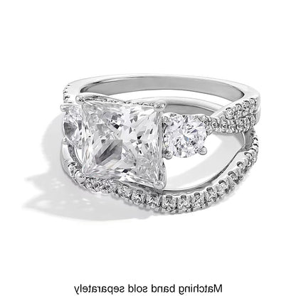 0.25 CT. TW Lab-Grown Diamond Contour Band in 14K White Gold (F/SI2)