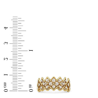 0.33 CT. TW Princess-Cut Diamond Woven Ring in 10K Gold