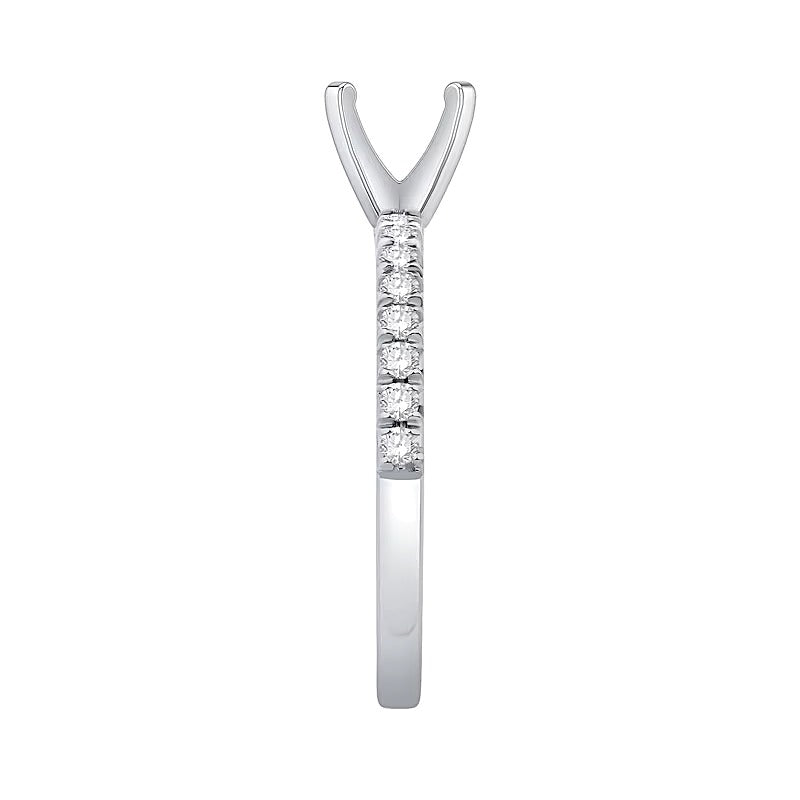 0.33 CT. TW Diamond Solitaire Semi Mount in 14K White Gold
