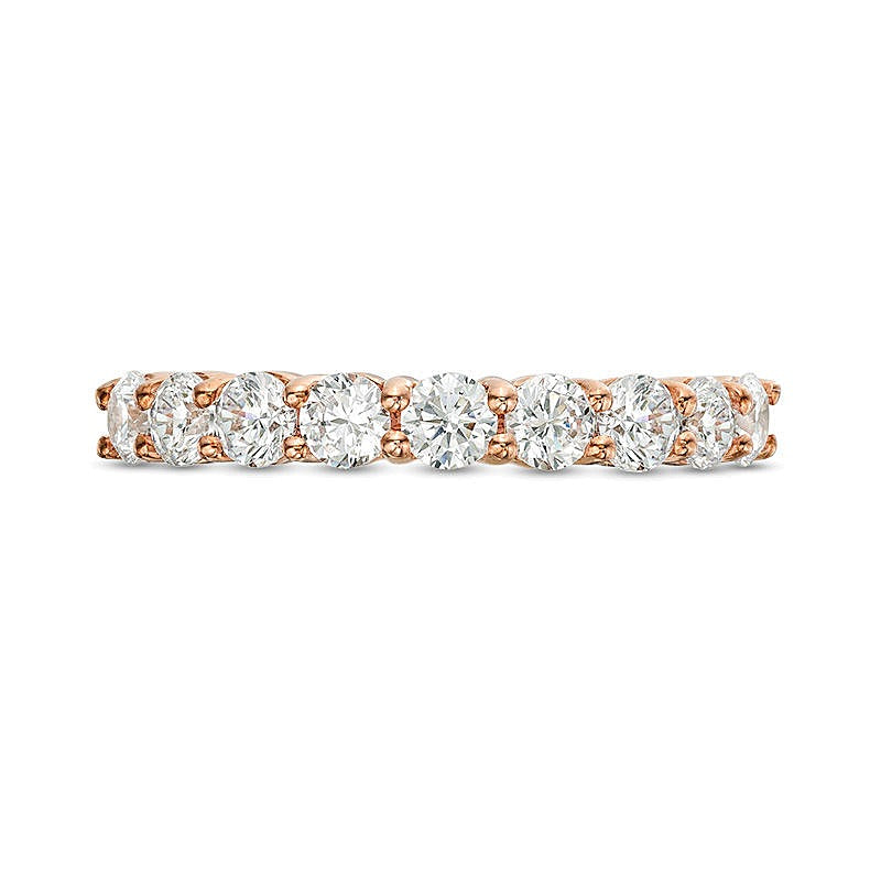 1.0 CT. TW Diamond Nine Stone Anniversary Band in 10K Rose Gold