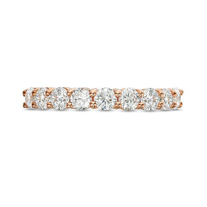 1.0 CT. TW Diamond Nine Stone Anniversary Band in 10K Rose Gold
