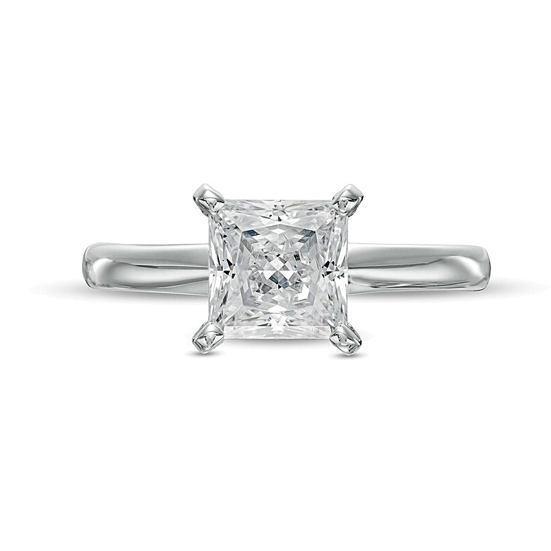 1.5 CT. Princess-Cut Lab-Grown Diamond Solitaire Engagement Ring in 14K White Gold (F/VS2)