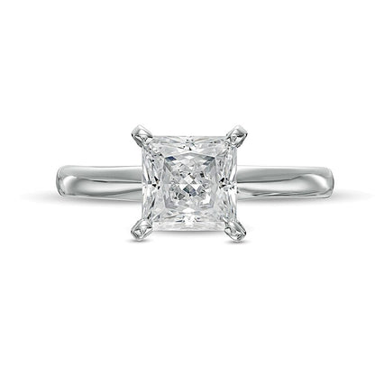 1.5 CT. Princess-Cut Lab-Grown Diamond Solitaire Engagement Ring in 14K White Gold (F/VS2)