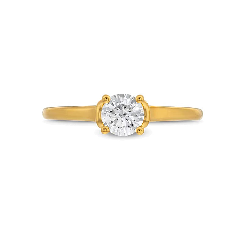 0.5 CT. Diamond Solitaire Engagement Ring in 14K Gold