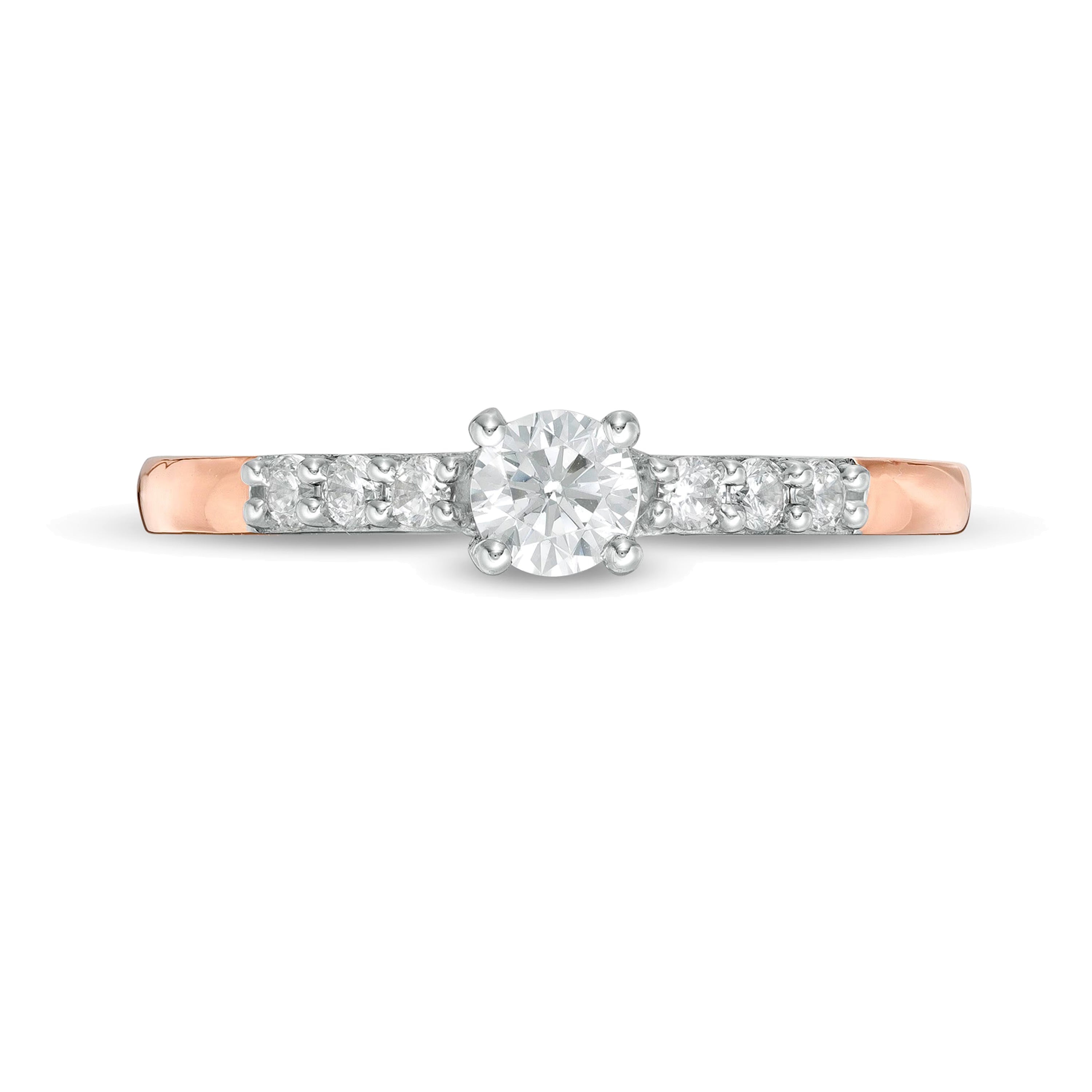 0.33 CT. TW Diamond Engagement Ring in 10K Rose Gold