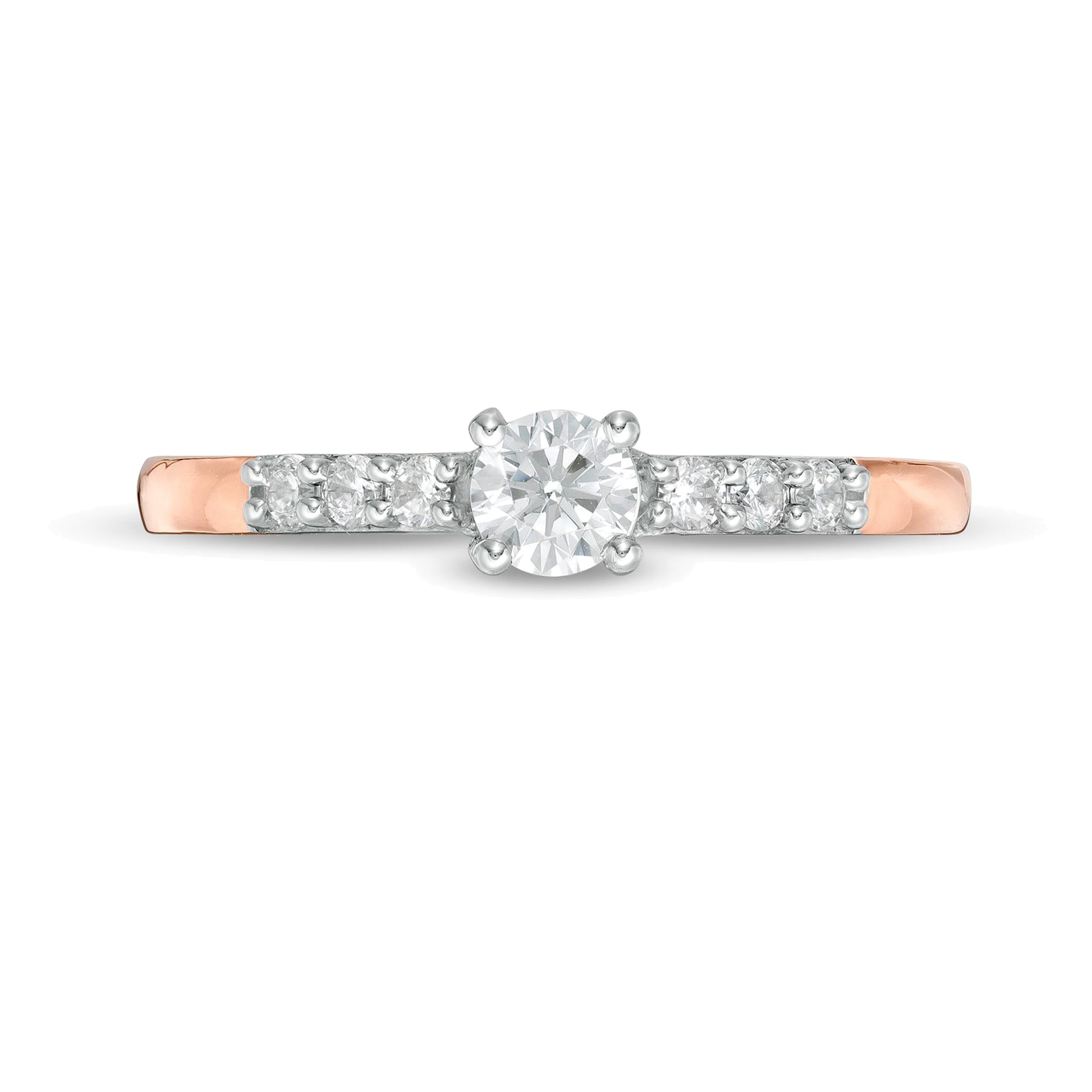 0.33 CT. TW Diamond Engagement Ring in 10K Rose Gold