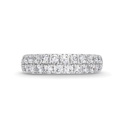 1.5 CT. TW Diamond Double Row Band in 14K White Gold (I/SI2)