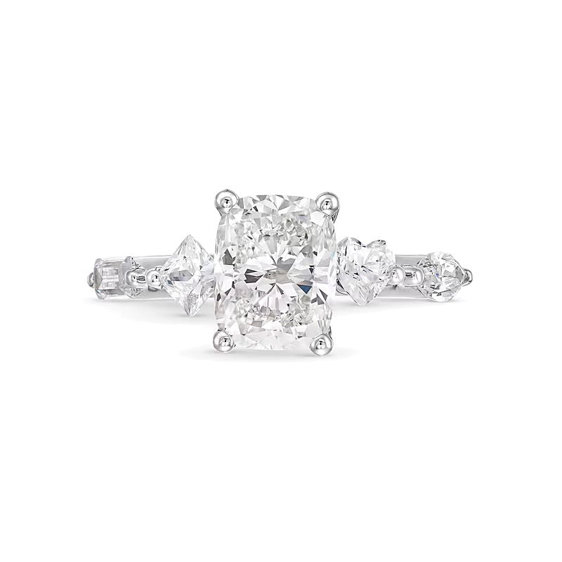 3.0 CT. TW Multi-Shaped Lab-Grown Diamond Engagement Ring in 14K White Gold (F/VS2)