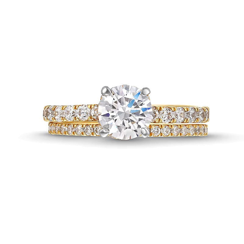 1.75 CT. TW Lab-Grown Diamond Bridal Set in 14K Gold (F/SI2)
