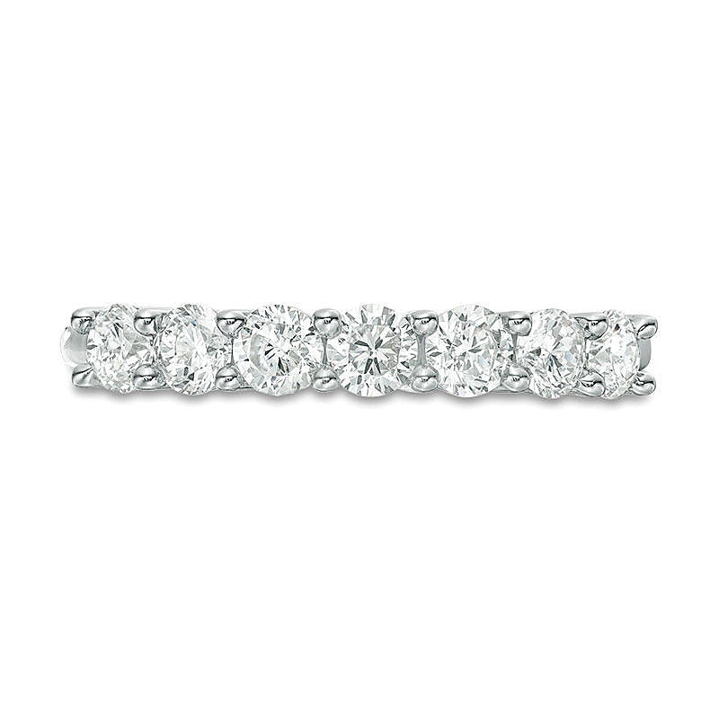 1.0 CT. TW Diamond Seven Stone Anniversary Band in 10K White Gold