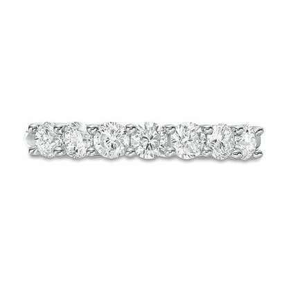 1.0 CT. TW Diamond Seven Stone Anniversary Band in 10K White Gold