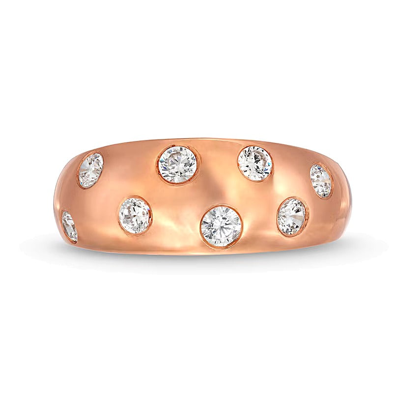 0.5 CT. TW Diamond Bubbles Band in 10K Rose Gold