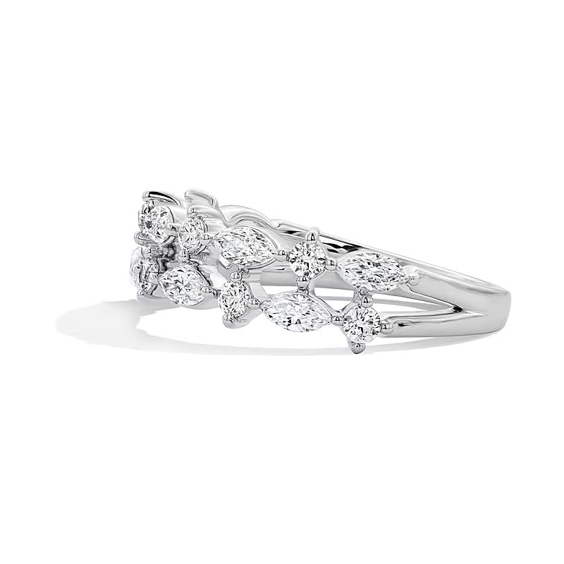 0.75 CT. TW Lab-Grown Diamond Multi-Shape Anniversary Band in 14K White Gold (F/VS2)