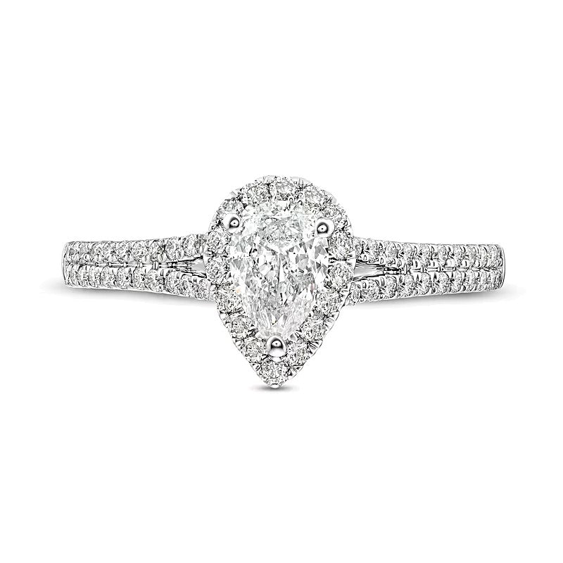 Celebration Infiniteâ¢ 1.0 CT. TW Pear-Shaped Diamond Frame Engagement Ring in 14K White Gold (I/SI2)