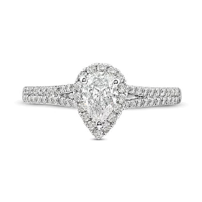 Celebration Infiniteâ¢ 1.0 CT. TW Pear-Shaped Diamond Frame Engagement Ring in 14K White Gold (I/SI2)