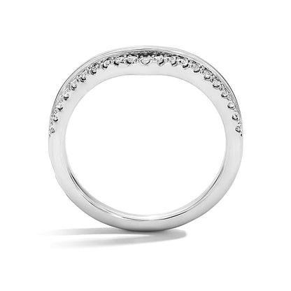 0.17 CT. TW Lab-Grown Diamond Contour Band in 14K White Gold (F/VS2)