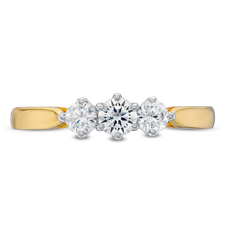 0.5 CT. TW Three Stone Engagement Ring in 10K Gold