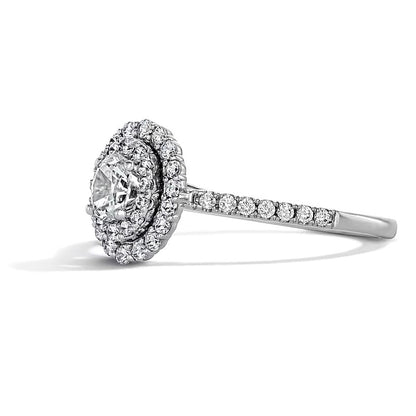 0.5 CT. TW Oval Lab-Grown Diamond Double Frame Promise Ring in 10K White Gold (F/SI2)